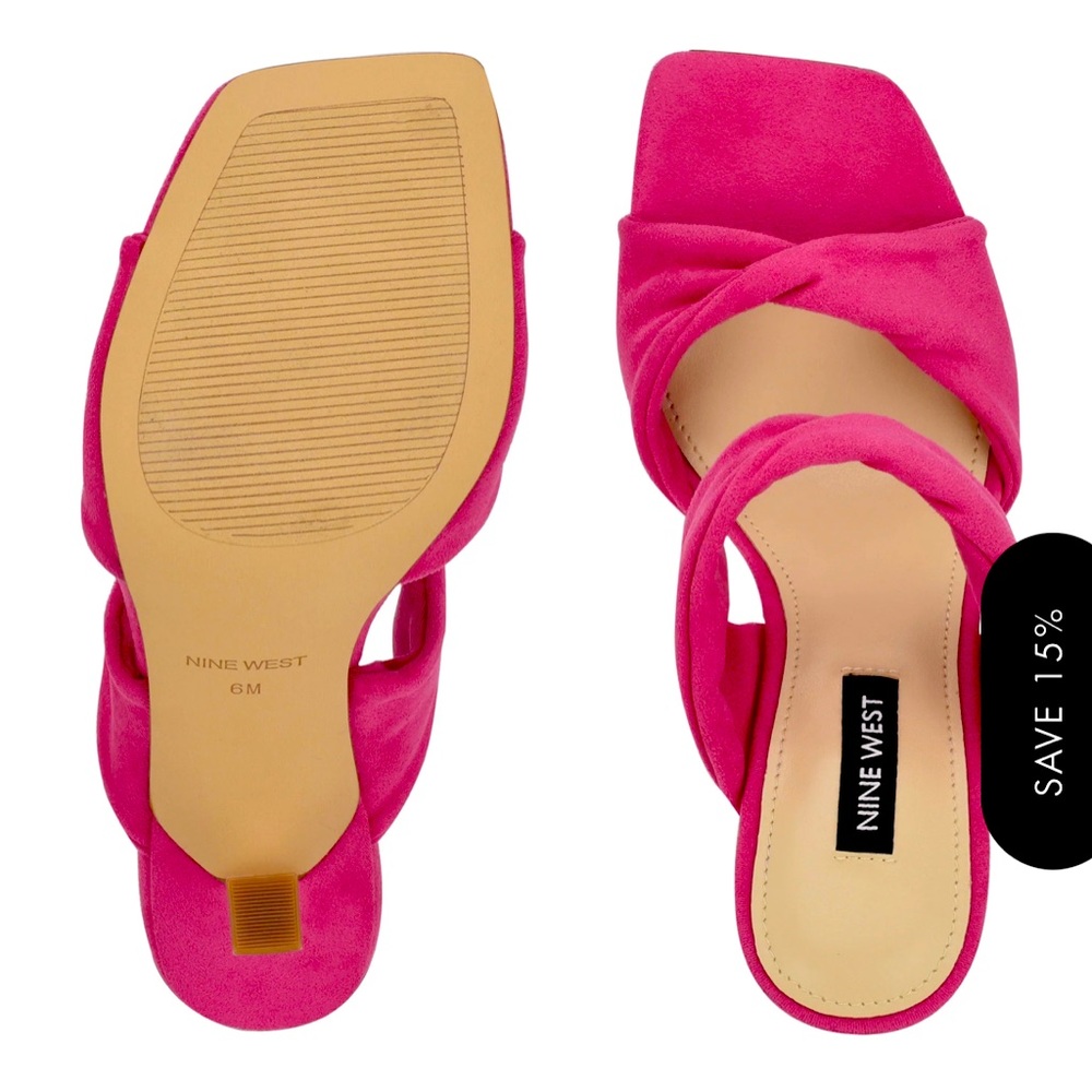 Nine West Pink Seeya sexy heels size 8